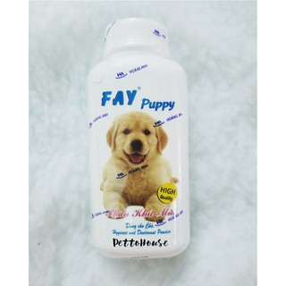 Phấn tắm khô khử mùi diệt khuẩn cho chó mèo Fay 120g