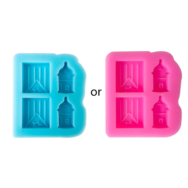 Khuôn Silicone Hình Lá Cờ / Ếch / Lâu Đài Mini Làm Đồ Trang Sức Thủ Công