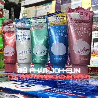 Sửa rửa mặt Senka - perfect whip tạo bọt / collagen/ white clay 120gr (hàng nhập khẩu chính hãng)