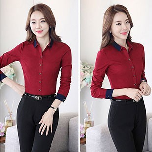 Áo Sơ Mi Nữ Phối màu