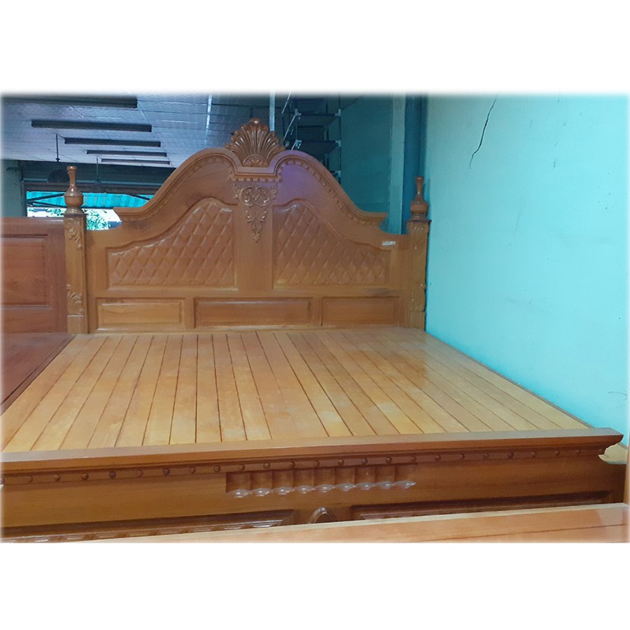 Giường gỗ gõ đỏ Lào dát phản 1m6 – 1m8 x 2m