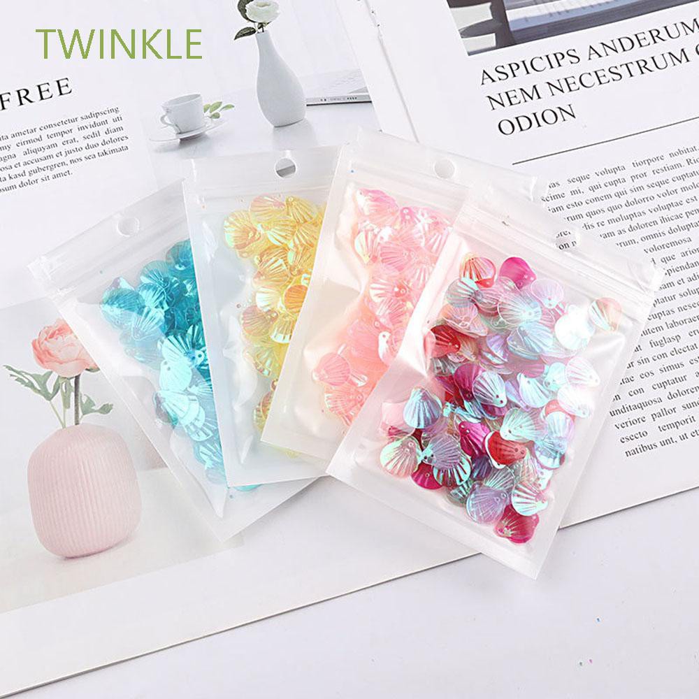 TWINKLE DIY Eye corner stickers Glitter Powder Shell sequins Eye Makeup Sequins Flash Mermaid Flake Eye accessories Fish scales Shark makeup Ancient style Face Shinny Gel Pigment