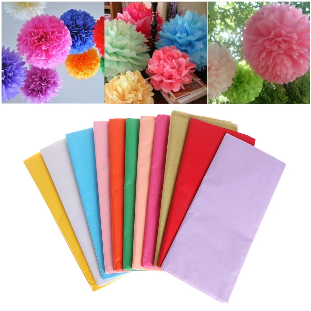 Set 10 Bông Hoa Giấy Màu Trắng Treo Trang Trí Tiệc Cưới DIY