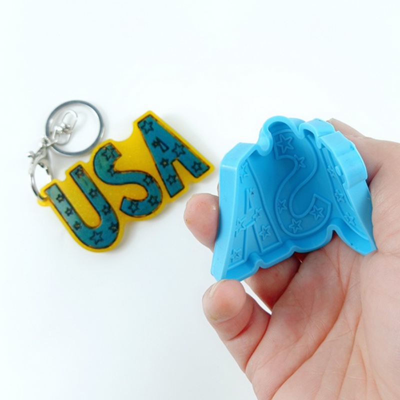 Khuôn Silicone Làm Mặt Vòng cổ Hình Chữ USA