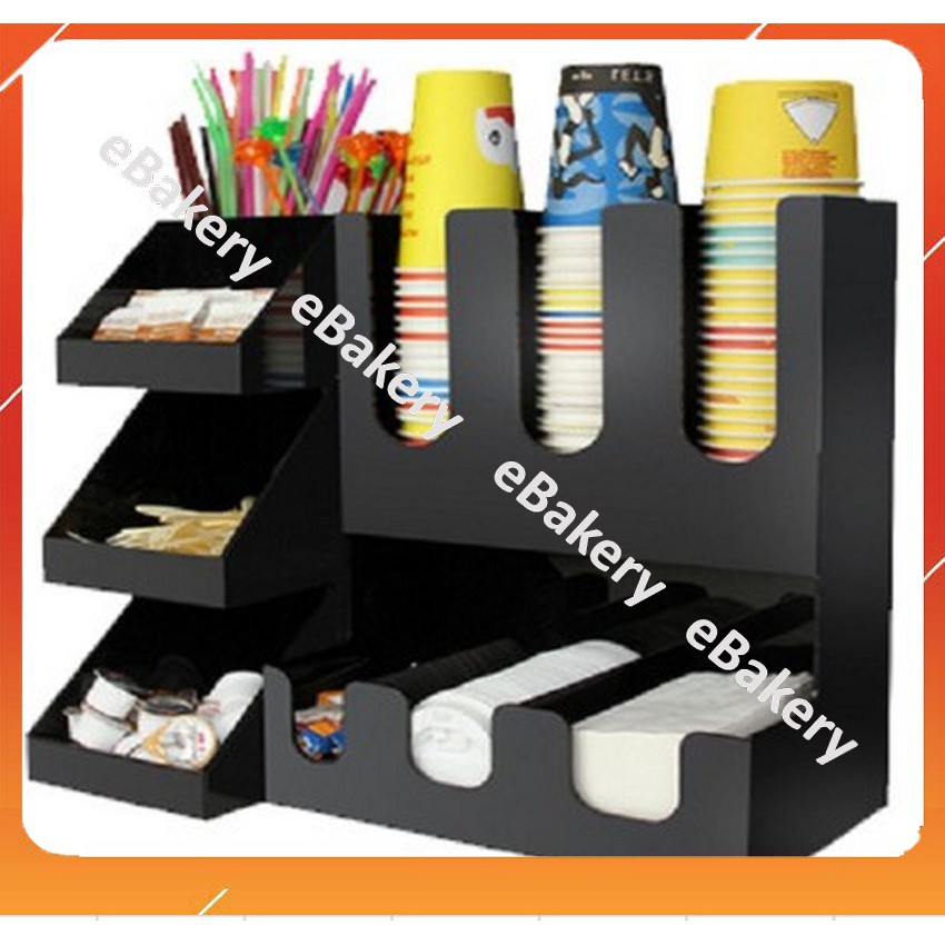 Kệ đựng, úp cốc trà sữa bằng nhựa Mica ABS cao cấp, nhiều ngăn chứa, siêu bền, siêu tiện lợi - eBakery