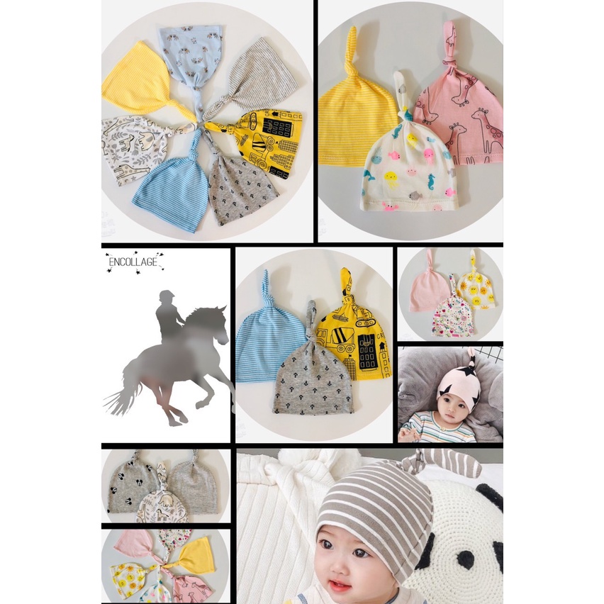 Mũ sơ sinh cho bé che thóp an toàn cho bé phụ kiện nón với trẻ sơ sinh Mũ chóp Cookie cotton mềm,mát cho bé sơ sinh