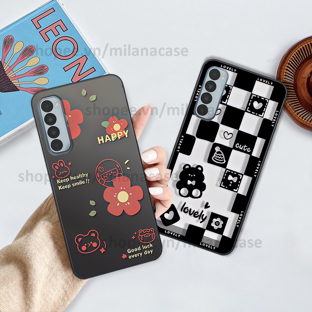 Ốp Oppo Reno4 / Reno4 Pro / Reno 4 in hình caro trái tim siêu đẹp, siêu nét đầy phong cách cá tính