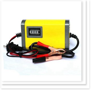 sạc bình ắc quy 12V 2A từ 4Ah - 20Ah thông minh tự ngắt khi đầy chống ngược cực - LOẠI TỐT MÀU VÀNG - NSC Việt Nam