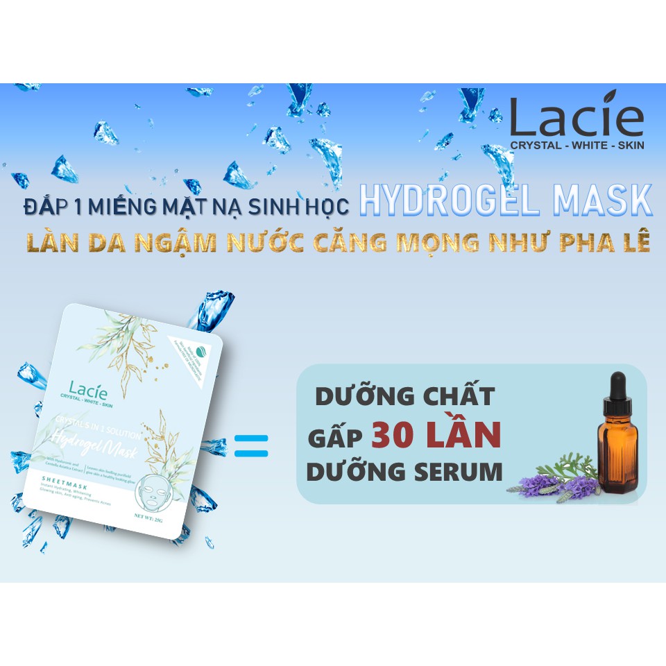 Mặt nạ sinh học băng lạnh thủy tinh căng bóng da  (3 miếng) x 25g