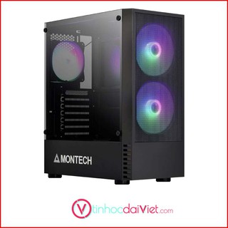 Case Máy Tính Montech X2 Mesh (Black/ White Tặng 3 Fan RGB)