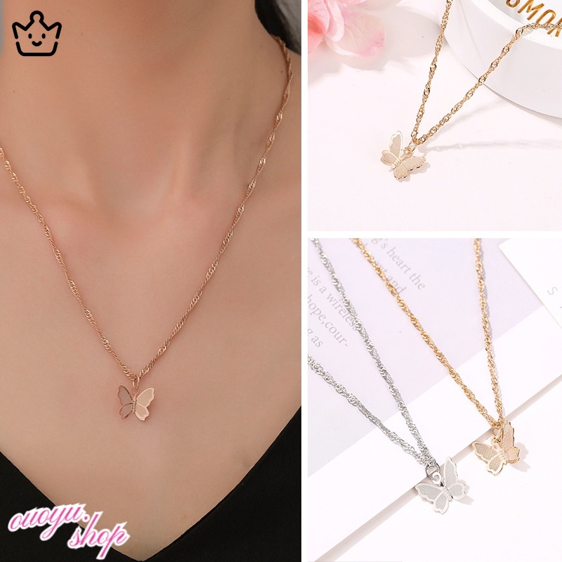 Vòng cổ Mặt Hình Bướm Đơn Giản Cá Tính Cho Nữ JP6