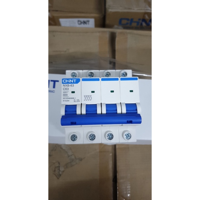 Áp tô mát Chint NXB 4P  32A, 40A, 63A, 80A, 100A, 125A