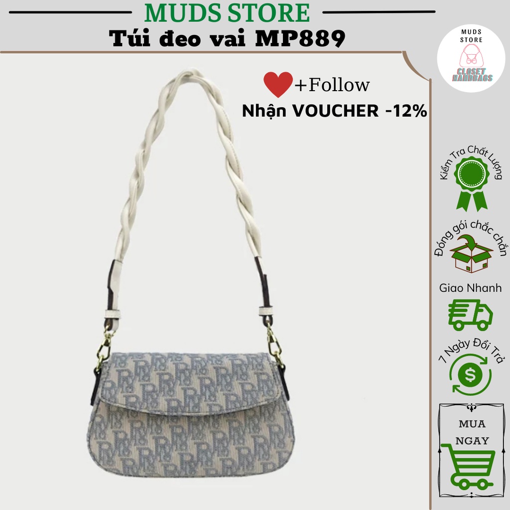 Túi kẹp nách đeo vai nữ , Túi xách nữ kẹp nách đẹp RETRO chữ R - MP889