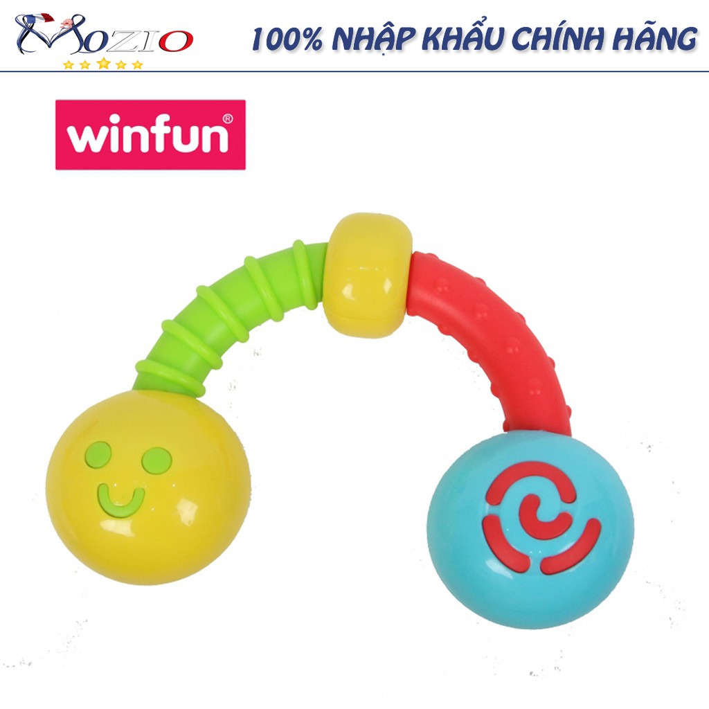 Đồ chơi cho bé ⚜️ FREESHIP ⚜️  Set 3 đồ chơi cầm tay xúc xắc chíp chíp, voi gặm nướu sột soạt Winfun