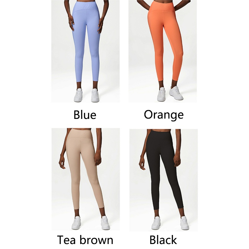 Quần Legging Thể Thao Cạp Cao Thêu Họa Tiết Cho Nữ c136