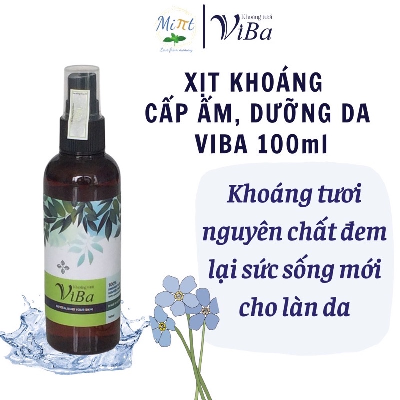 [HCM-GIA TOT] Khoáng tươi ViBa. Xịt khoáng ViBa cấp ẩm, cân bằng PH cho da. Xịt khoáng cho da.