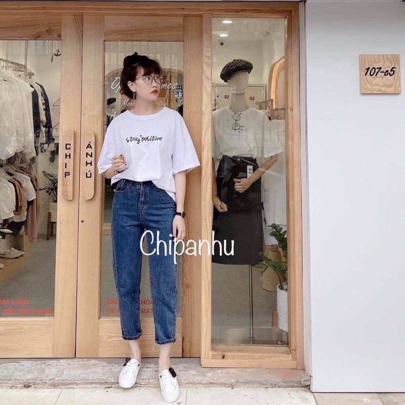 quần baggy jean túi nắp