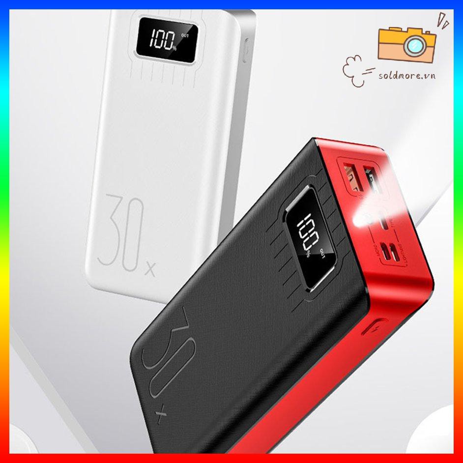 Bộ Sạc Dự Phòng Có Đèn Pin 30000mah Chất Lượng Cao