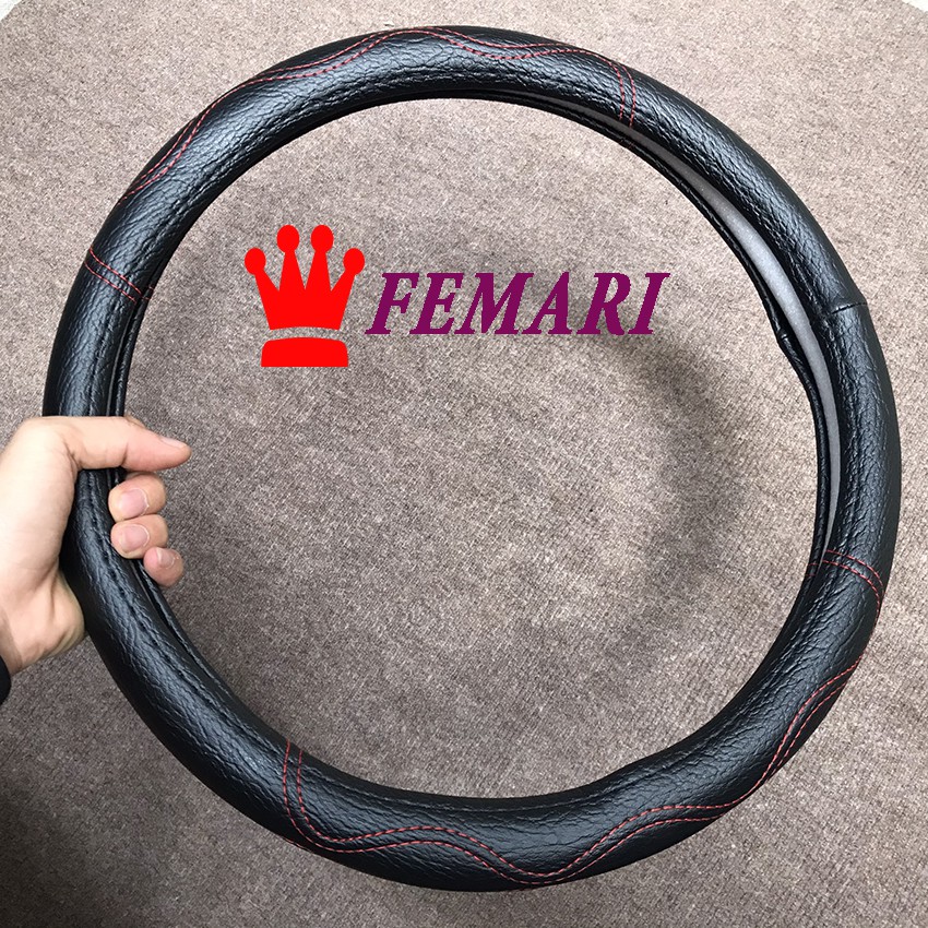 [ Khuyến mãi 3 ngày ] Bọc Vô Lăng Da Cao Cấp - Ốp vô lăng ô tô Size M 37.5-38 cm