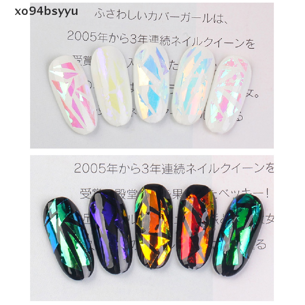 [Xo94Bsyu] Giấy Dán Móng Nghệ Thuật Bằng Lá Nhôm Mặt Kính