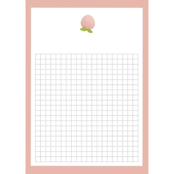 Tập 30 Tờ Giấy Note Size A5 Hình Hoa Quả Dễ Thương Màu Pastel Hàn Quốc