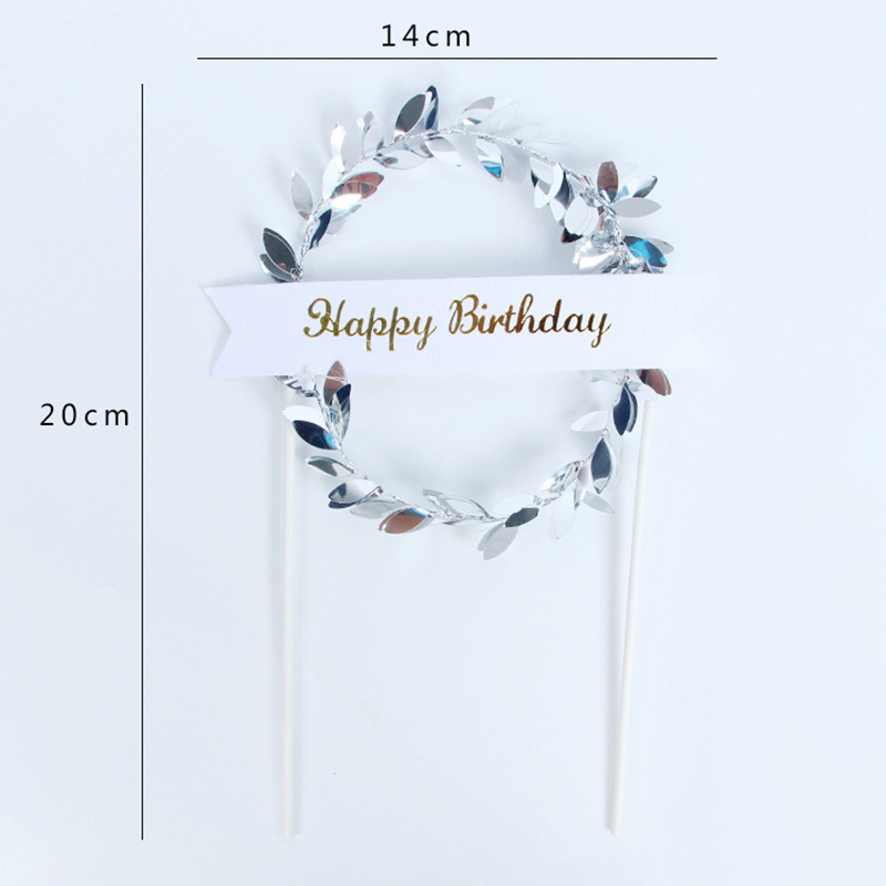 Que Chữ Happy Birthday Cắm Trang Trí Bánh Kem