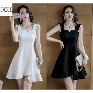 Đầm xòe đầm đẹp đầm dự tiệc váy nữ áo đầm DRESSIE đẹp công sở dạo phố dự tiệc trẻ trung - DX164 (Đen - Trắng)