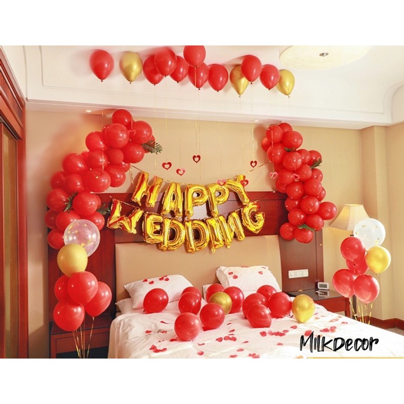 Bộ bóng bay trang trí phòng cưới, bóng trang trí phòng cưới MC03