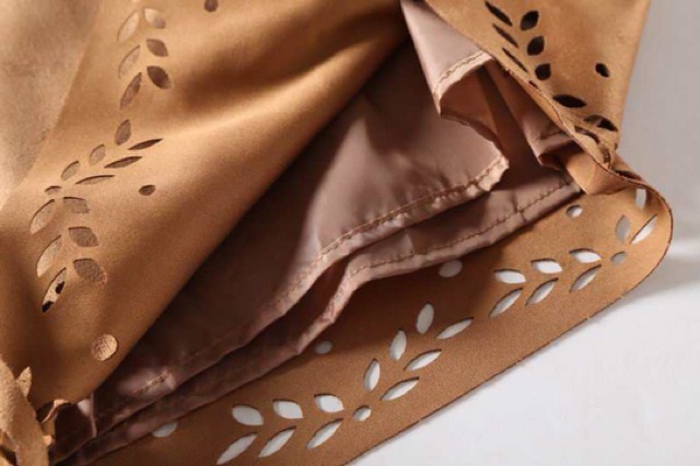 Chân váy da lộn đục lỗ PC17