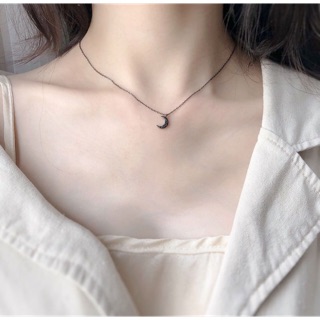 Dây Chuyền Bạc Black Moon