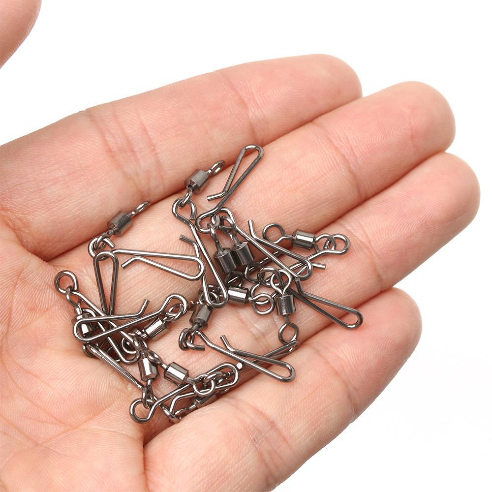 MUVAKO Set 50 Khóa Nối Câu Cá Bằng Thép Không Gỉ Chất Lượng Cao