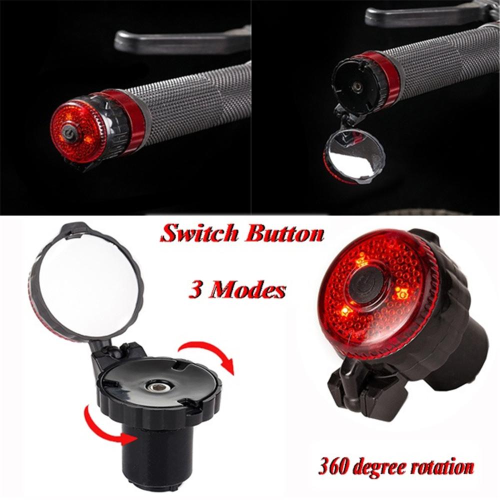 Gương Chiếu Hậu Mini DARNELL Siêu Bền Kèm Đèn Cảnh Báo Tiện Dụng Cho Xe Đạp