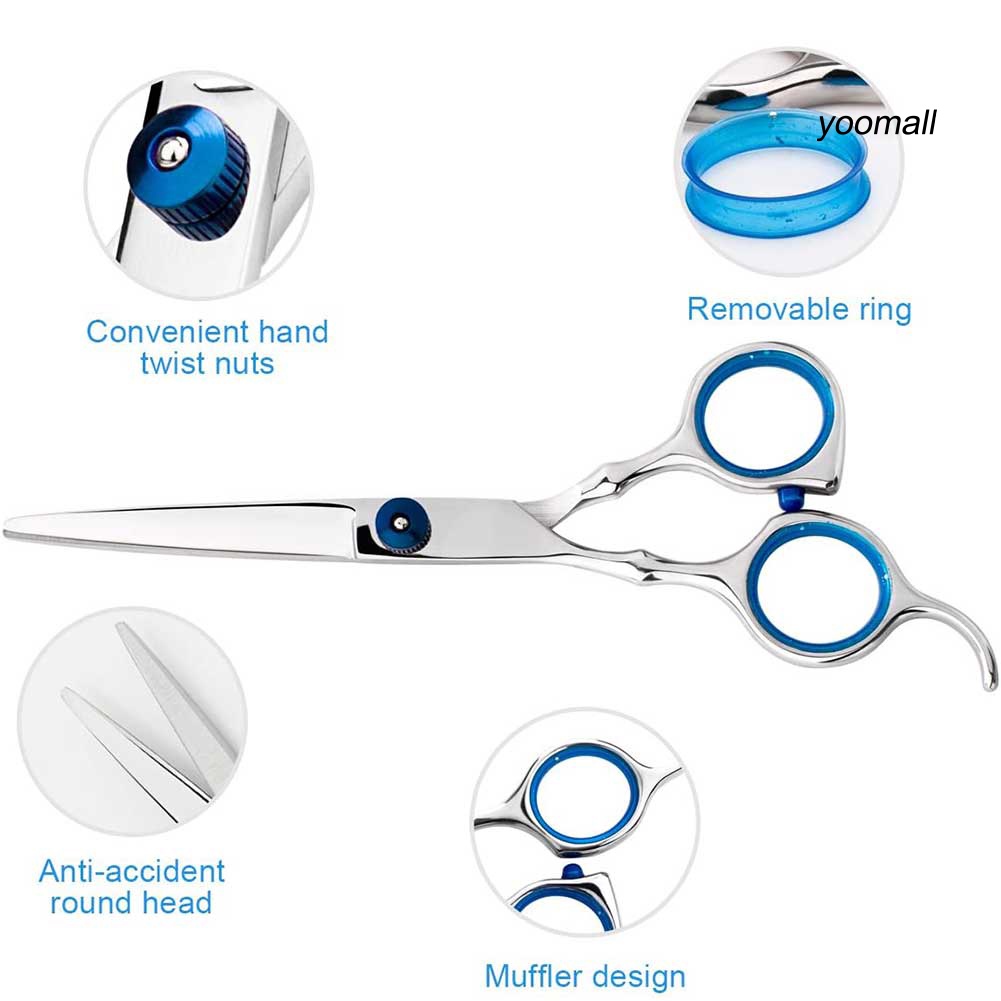 [Hàng mới về] Bộ dụng cụ cắt tóc chuyên nghiệp 7 món với kéo cắt kéo tỉa lược và kẹp