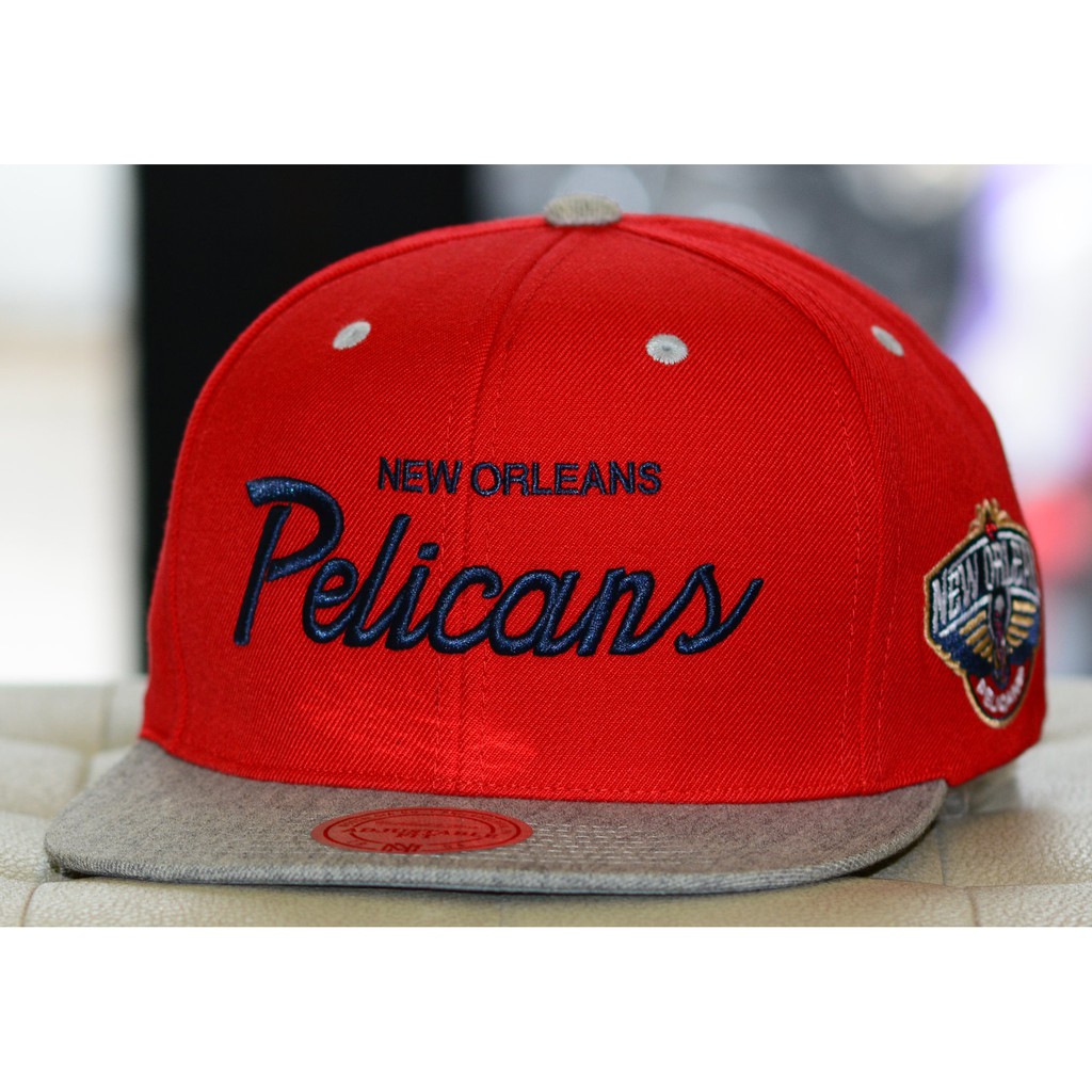 Mũ snapback NBA,New Orleans Pilicans snapback,Mitchell & Ness snapback,snapback vnxk,nón snapback,mũ snapback (hình thật