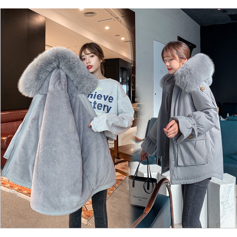 Áo khoác phao nữ lót lông