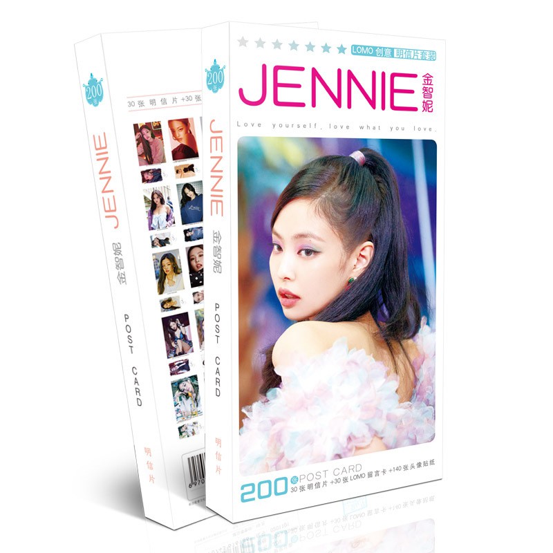 Hộp ảnh JENNIE BLACKPINK KÈM LOMO VÀ HÌNH DÁN XINH XẮN