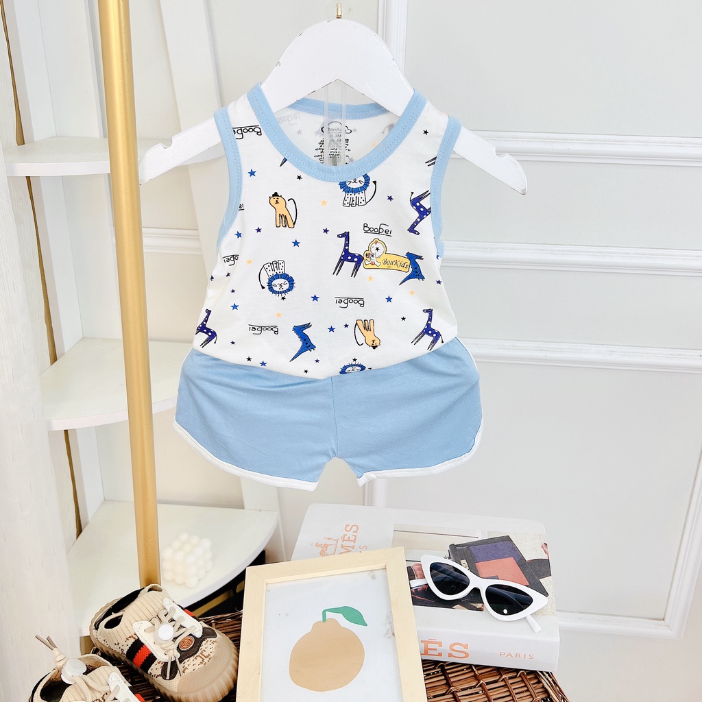 Bộ Ba Lỗ Cao Cấp Vải Thun Lạnh Cho Bé Sơ Sinh Từ 3-11kg, Vải Mềm - Đẹp - Thông Thoáng Thấm Hút Mồ Hôi Tốt - 𝐁𝐎𝟐𝟑