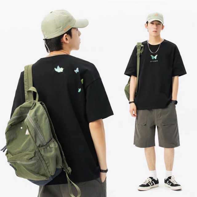 ÁO THUN NAM HÌNH BƯỚM PHẢN QUANG