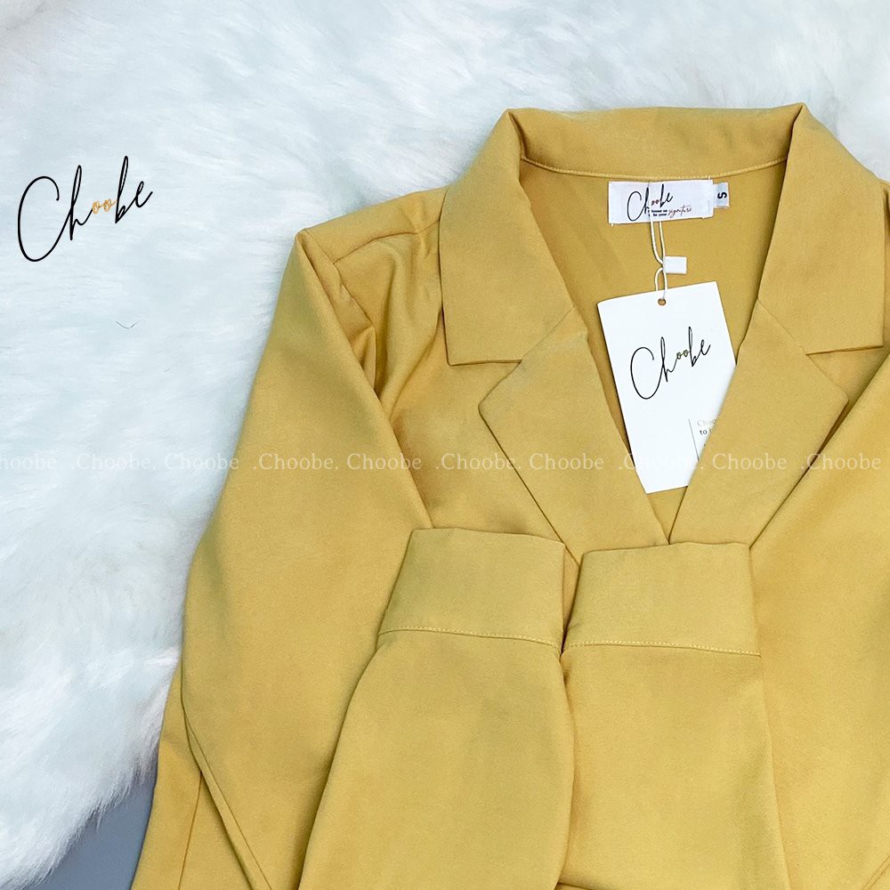 [Mã WABRM4  giảm 15% tối đa 50k đơn 150k] Áo sơ mi nữ Choobe thiết kế form suông sơ mi dài tay cổ vest cao cấp - A25 | BigBuy360 - bigbuy360.vn
