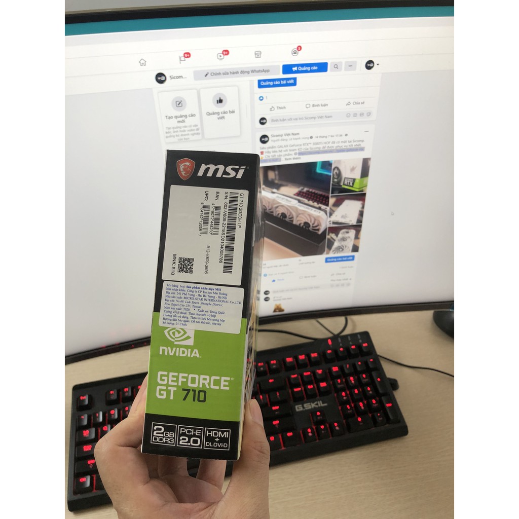 Vga MSI GT 710 2GD3 LP, new, bảo hành chính hãng 36th | BigBuy360 - bigbuy360.vn