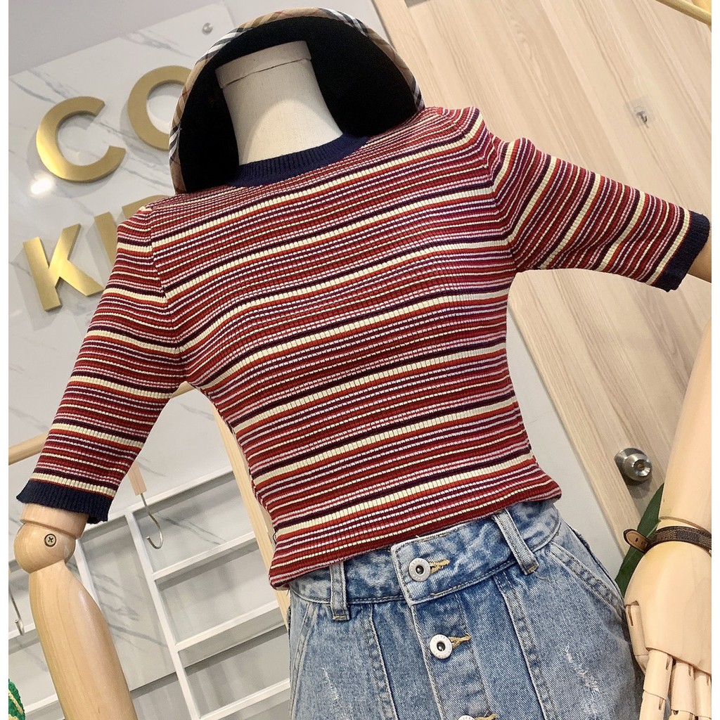 Áo croptop nữ mongtoghi Quảng Châu [VIDEO+ẢNHTHẬT] Áo kiểu nữ tay ngắn dáng crt viền cổ và tay áo - nhập Taobao có sẵn | BigBuy360 - bigbuy360.vn