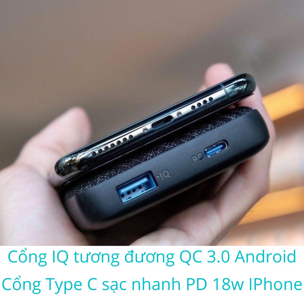 Sạc dự phòng anker 20000 mAh A1281 Essential sạc nhanh PD 18W iphone ipad và QC3.0 cho Android duystore