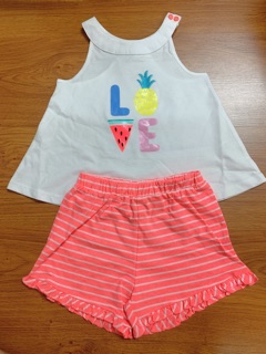 Set bộ hè bé gái Tu auth size 3-4y