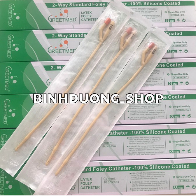 DÂY ỐNG FOLEY THÔNG TIỂU XÔNG TIỂU DẪN LƯU NƯỚC TIỂU 2 NHÁNH CÁC SIZE 8FR 10fr 12fr 14fr 16fr 18fr 20fr 22fr 24fr