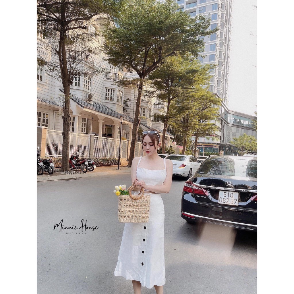 Set đồ nữ cá tính, set váy dài áo dây đi chơi sang chảnh mùa hè đẹp 8A00062 TKBHH | BigBuy360 - bigbuy360.vn
