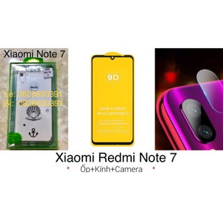 Kính cường lực + Ốp Lưng + Dán Camera Xiaomi Redmi Note7