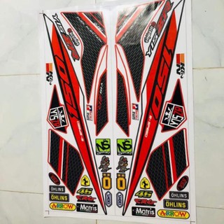 Tem xe ex 150 Y15ZR đỏ đen