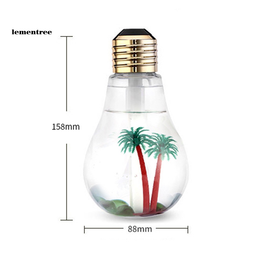 ✡WYB✡Home Mute Air Humidifier Essential Oil Diffuser Mist Maker LED Bulb Night Light