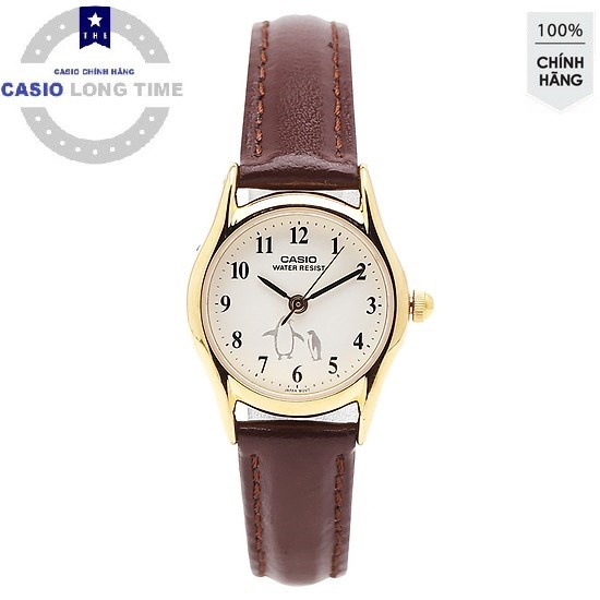 Đồng hồ nữ CASIO LTP-1094Q-7B8R Dây da nâu - Mặt số viền vàng
