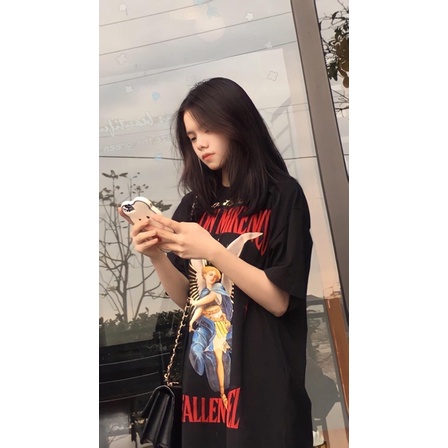 Áo thun tay lỡ Mikenco The Fallen Angel Thiên Thần MOSSSHOP - Áo phông nam nữ unisex phong cách ulzzang form rộng 65kg